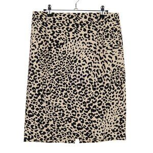 LOFT Animal Print Pencil Skirt Women's Size 8